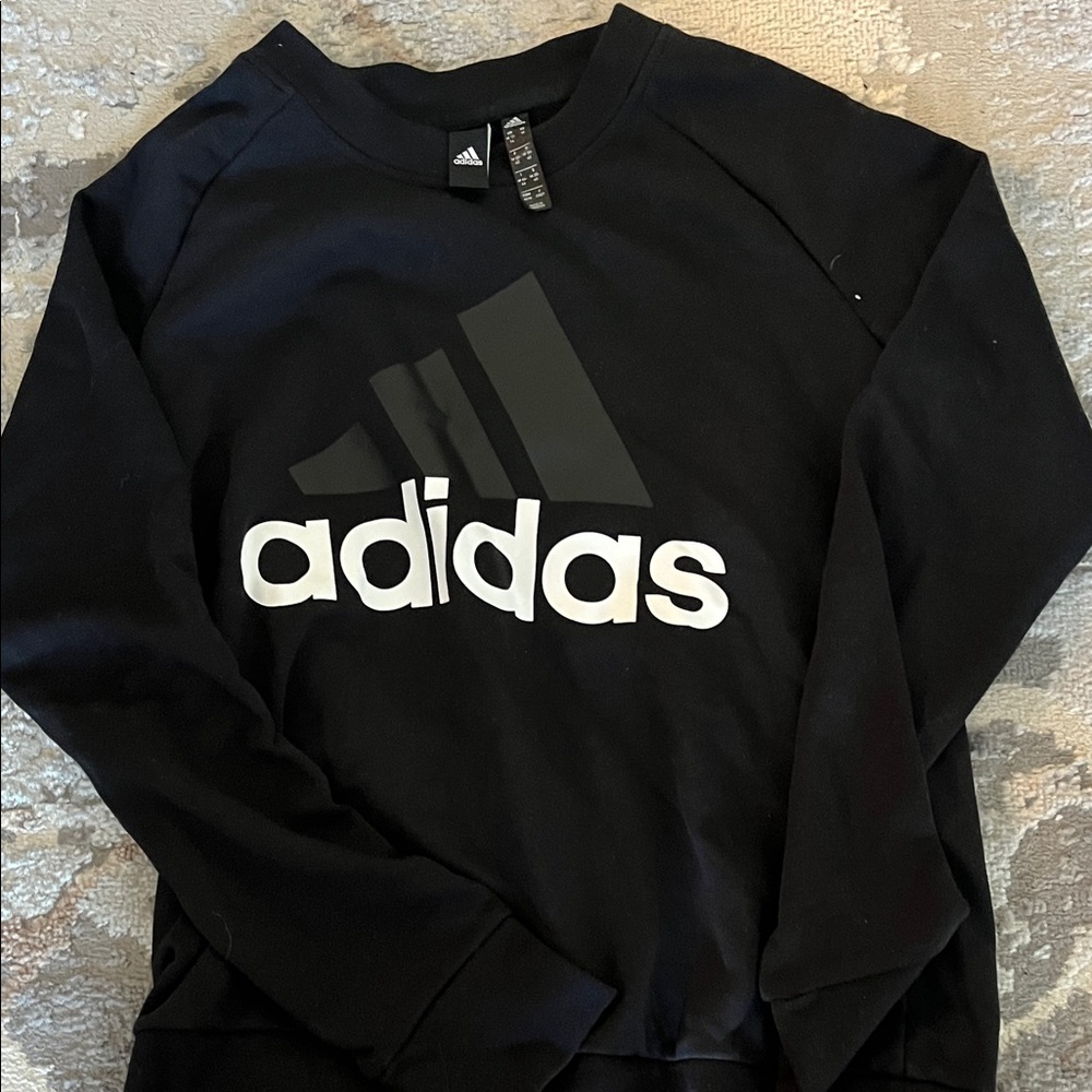 Adidas womens Black Crewneck Sweater